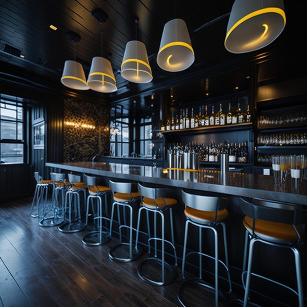 glossy beer bar interior design